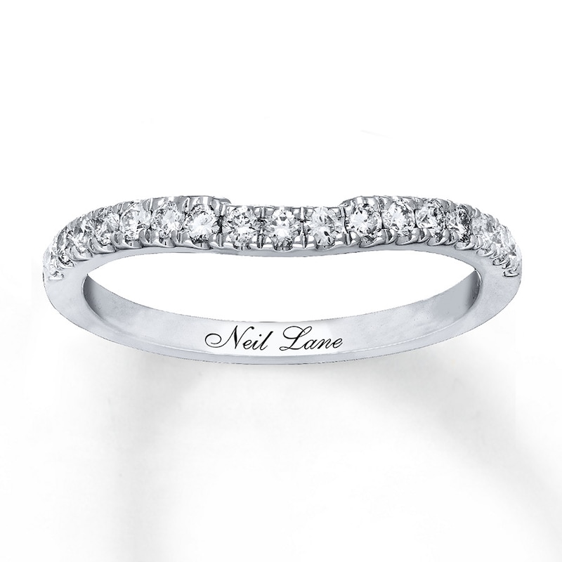 Previously Owned Neil Lane Wedding Band 1/3 ct tw Round-cut Diamonds 14K White Gold - Size 8.75