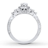Previously Owned Neil Lane Engagement Ring 1-3/8 ct tw Marquise & Round-cut Diamonds 14K White Gold