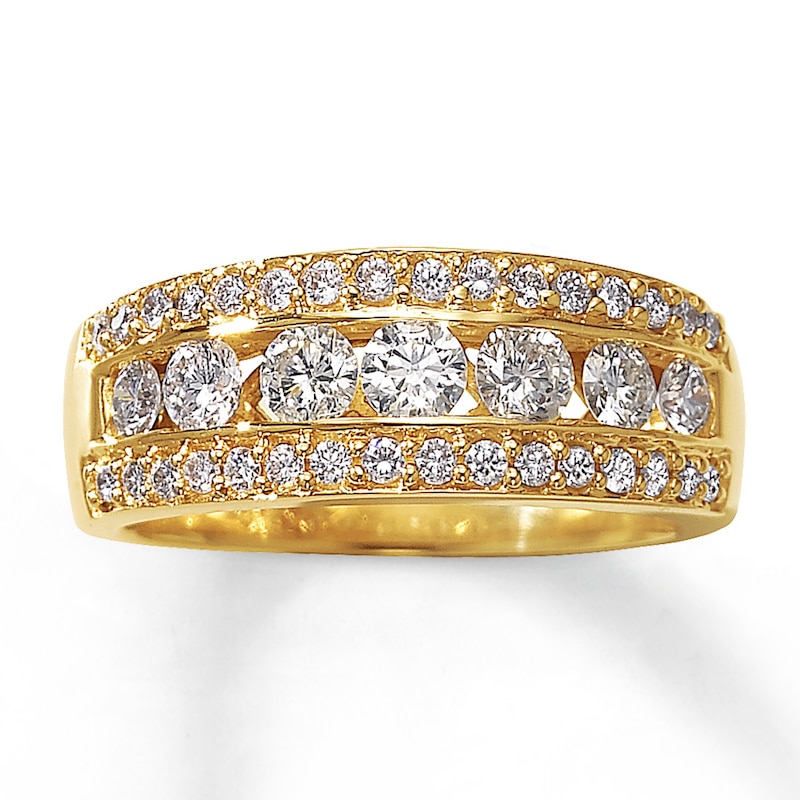 Previously Owned Anniversary Ring 1 ct tw Round-cut Diamonds 14K Yellow Gold