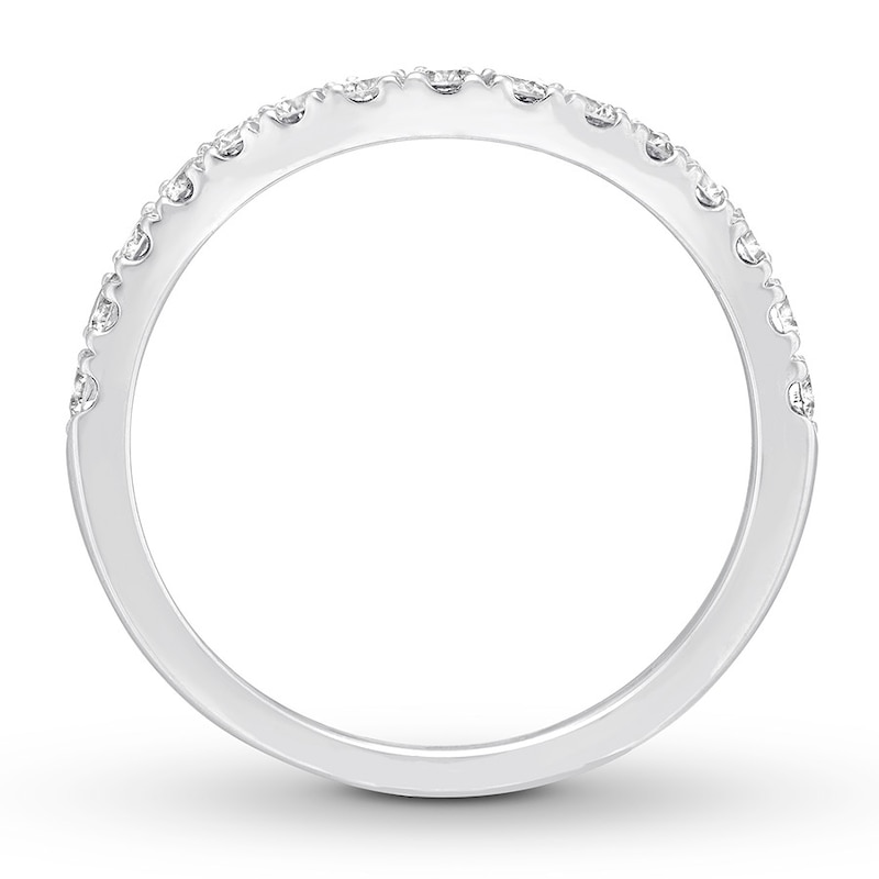 Main Image 2 of Previously Owned Neil Lane Diamond Wedding Band 1/2 ct tw Round-cut 14K White Gold - Size 5