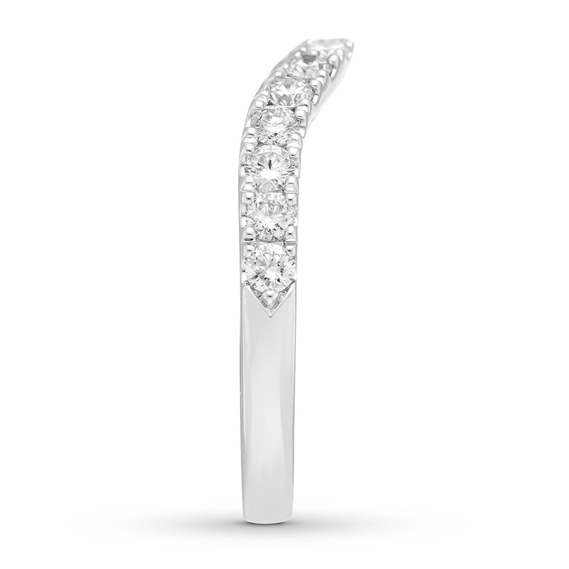 Main Image 3 of Previously Owned Neil Lane Diamond Wedding Band 1/2 ct tw Round-cut 14K White Gold - Size 5