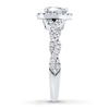 Thumbnail Image 3 of Previously Owned Neil Lane Engagement Ring 3/4 ct tw Pear & Round-cut Diamonds 14K White Gold - Size 9.25