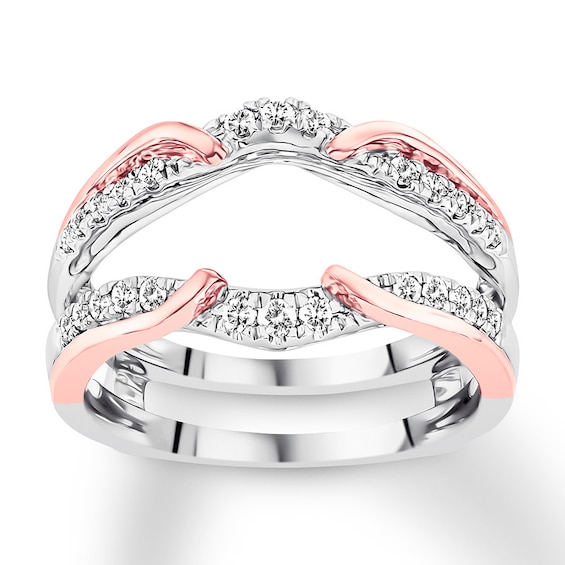 Previously Owned Diamond Enhancer Ring 1/3 ct tw Round-cut 14K Two-Tone Gold Size 9.75