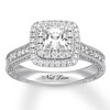 Thumbnail Image 1 of Previously Owned Neil Lane Engagement Ring 1-1/2 ct tw Princess & Round-cut Diamonds 14K White Gold - Size 9.25
