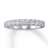 Thumbnail Image 1 of Previously Owned Wedding Band 1/2 ct tw Round-cut Diamonds 14K White Gold - Size 3.75