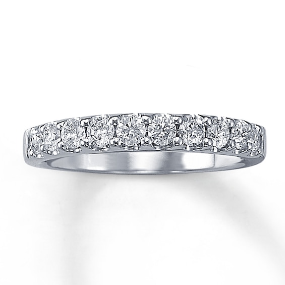 Previously Owned Wedding Band 1/ ct tw Round-cut Diamonds 14K White Gold Size