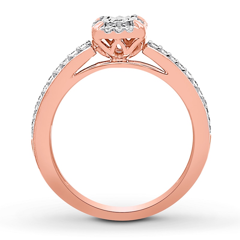 Previously Owned Diamond Ring 1/4 ct tw Round-cut 10K Rose Gold - Size 4