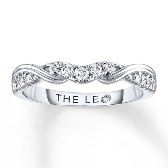 Previously Owned THE LEO Diamond Wedding Band 1/4 ct tw Round-cut 14K White Gold 10.5