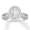 Thumbnail Image 0 of Previously Owned Neil Lane Diamond Engagement Ring 1-3/4 ct tw Oval & Round-cut 14K White Gold - Size 5