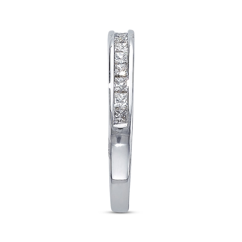 Main Image 2 of Previously Owned Diamond Wedding Band 3/4 ct tw Princess-cut 14K White Gold Size 4.25
