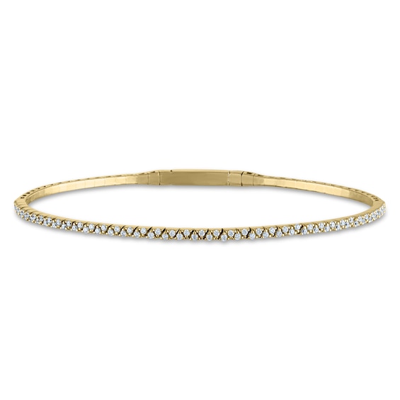 Previously Owned Diamond Bangle Bracelet 1/2 ct tw 10K Yellow Gold