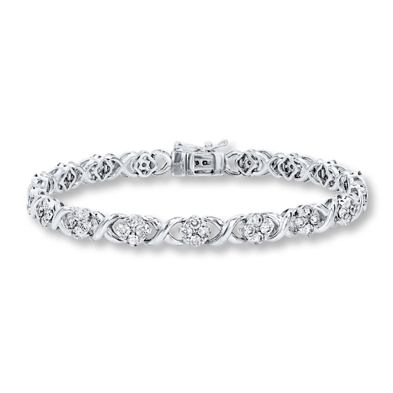 Previously Owned Diamond Bracelet 3 ct tw Round-cut 10K White Gold