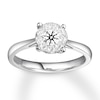 Thumbnail Image 0 of Previously Owned Diamond Engagement Ring 3/8 ct tw Round-cut 14K White Gold