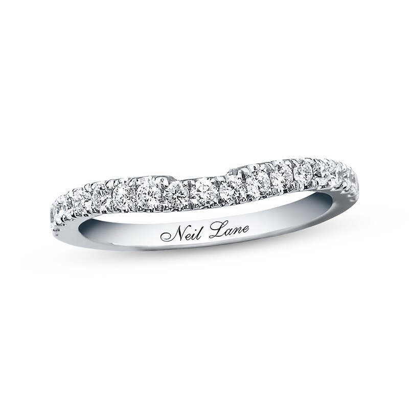 Previously Owned Neil Lane Wedding Band 3/8 ct tw Round-cut Diamonds 14K White Gold - Size 5.5