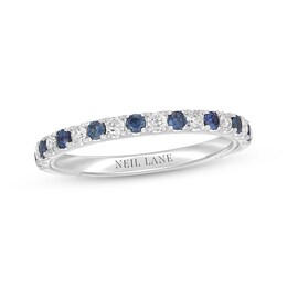 Previously Owned Neil Lane Sapphire Anniversary Band 1/5 ct tw Round-cut Diamonds 14K White Gold