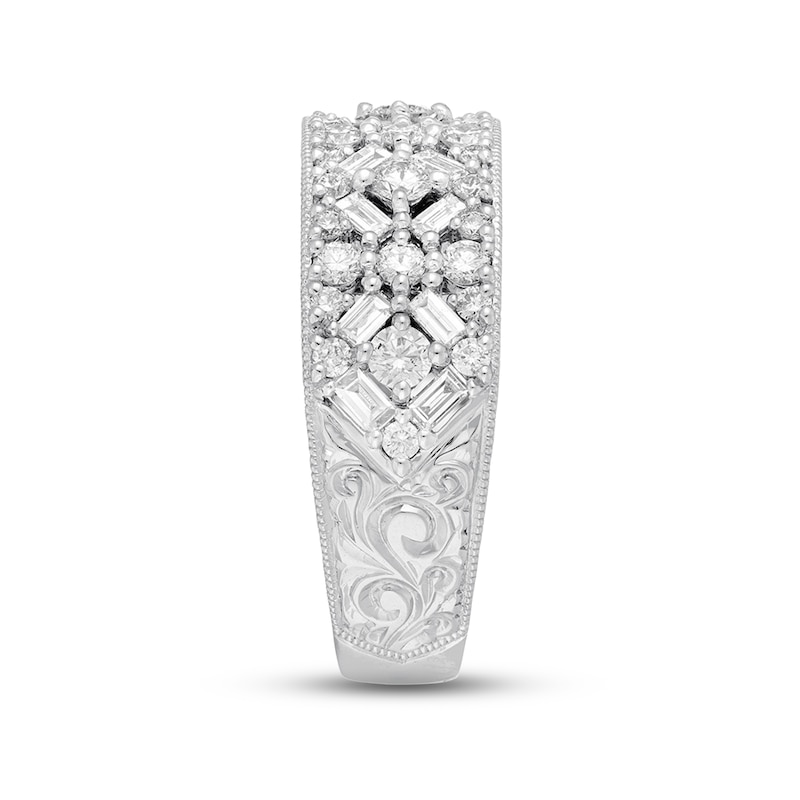 Main Image 3 of Previously Owned Neil Lane Diamond Anniversary Ring 1-1/4 ct tw Baguette & Round-cut 14K White Gold