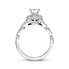 Thumbnail Image 3 of Previously Owned Neil Lane Bridal Ring 1-1/6 ct tw Princess & Round-cut Diamonds 14K White Gold - Size 4.5