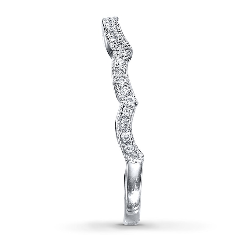 Previously Owned Neil Lane Wedding Band 1/8 ct tw Round-cut Diamonds 14K White Gold