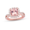 Previously Owned Neil Lane Morganite & Diamond Engagement Ring 7/8 ct tw Round-cut 14K Rose Gold