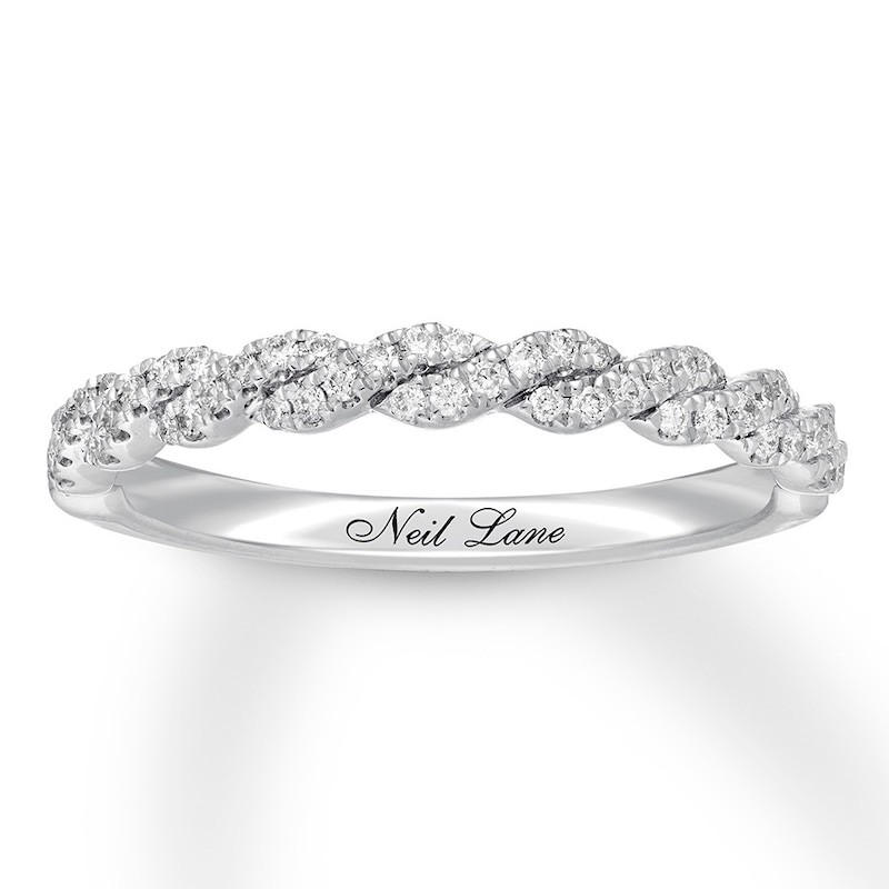 Main Image 1 of Previously Owned Neil Lane Diamond Wedding Band 1/5 ct tw 14K White Gold