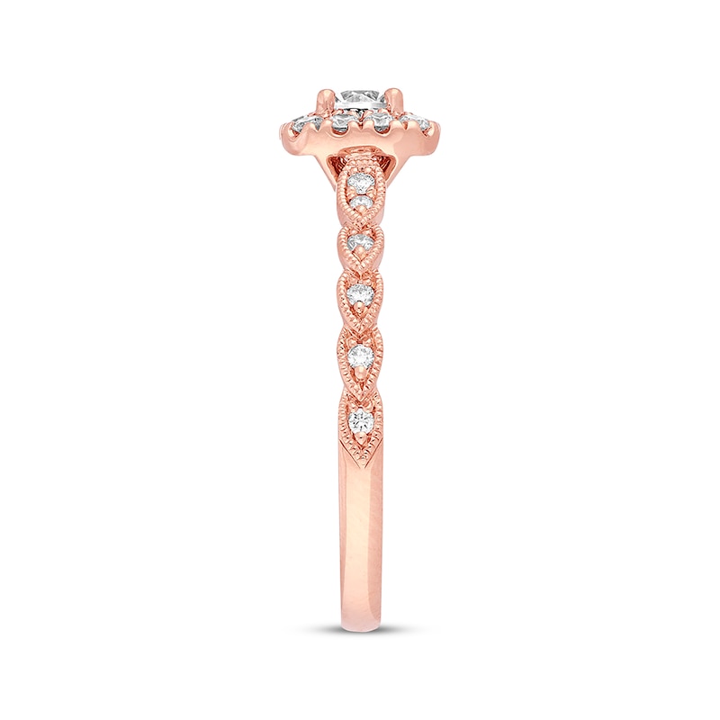 Main Image 2 of Previously Owned Neil Lane Engagement Ring 5/8 ct tw Round-cut Diamonds 14K Rose Gold