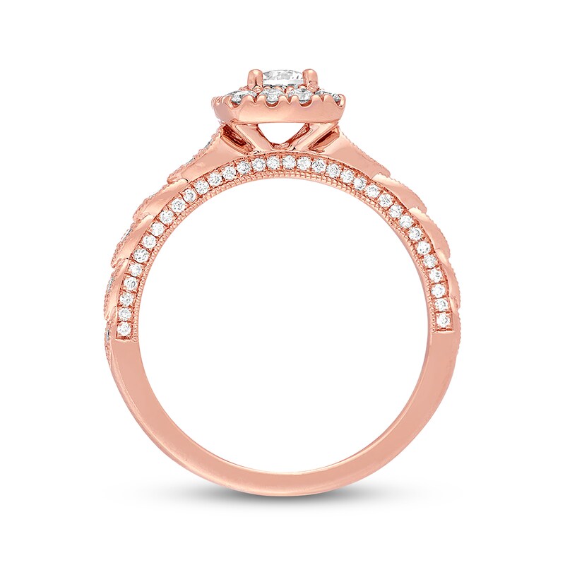 Main Image 3 of Previously Owned Neil Lane Engagement Ring 5/8 ct tw Round-cut Diamonds 14K Rose Gold