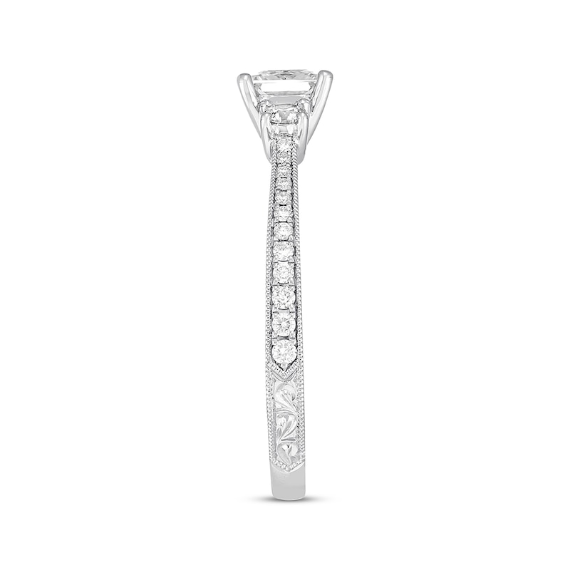 Main Image 2 of Previously Owned Neil Lane Bridal Diamond Engagement Ring 1 ct tw Princess & Round-cut 14K White Gold