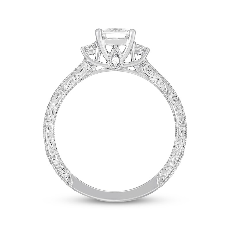 Main Image 3 of Previously Owned Neil Lane Bridal Diamond Engagement Ring 1 ct tw Princess & Round-cut 14K White Gold