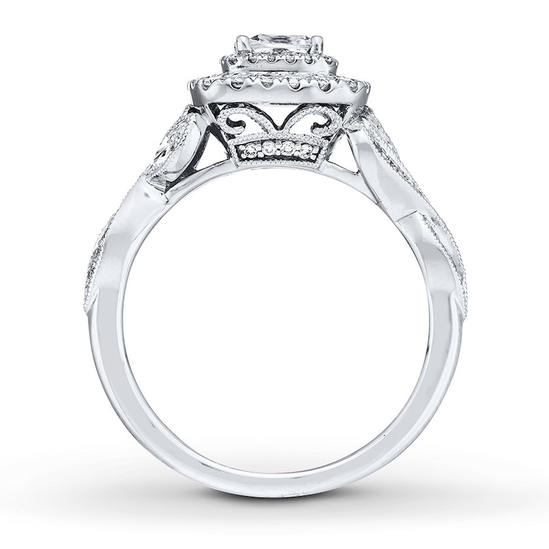 Previously Owned Neil Lane Diamond Engagement Ring 1 ct tw Cushion, Marquise & Round-cut 14K White Gold