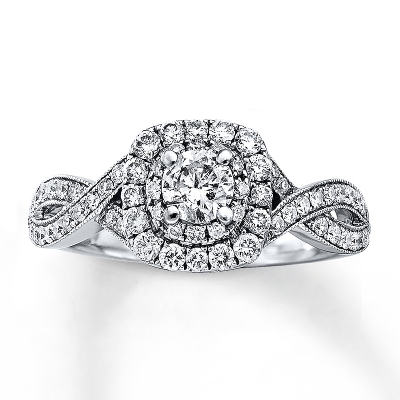 Previously Owned Neil Lane Engagement Ring 7/8 ct tw Diamonds 14K White Gold