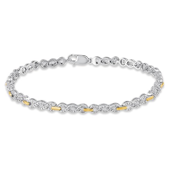 Previously Owned Diamond Twist Bracelet 1/3 cttw Sterling Silver/10K Yellow Gold