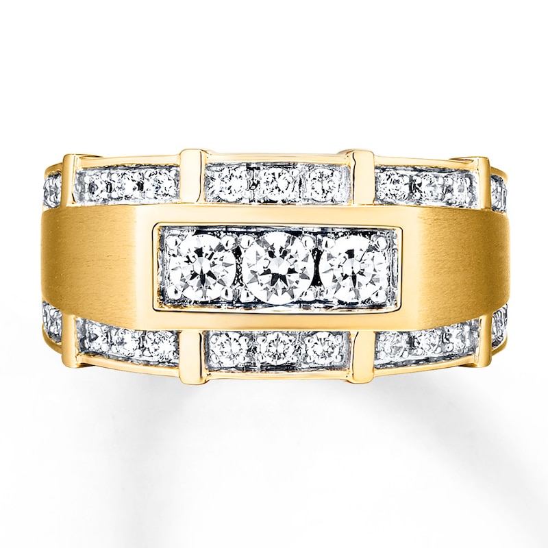 Main Image 4 of Previously Owned Men's Wedding Band 1 ct tw Diamonds 10K Yellow Gold