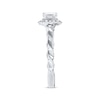 Thumbnail Image 1 of Previously Owned Angel Sanchez Engagement Ring 3/4 ct tw Princess & Round-cut Diamonds 14K White Gold