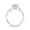 Thumbnail Image 2 of Previously Owned Angel Sanchez Engagement Ring 3/4 ct tw Princess & Round-cut Diamonds 14K White Gold