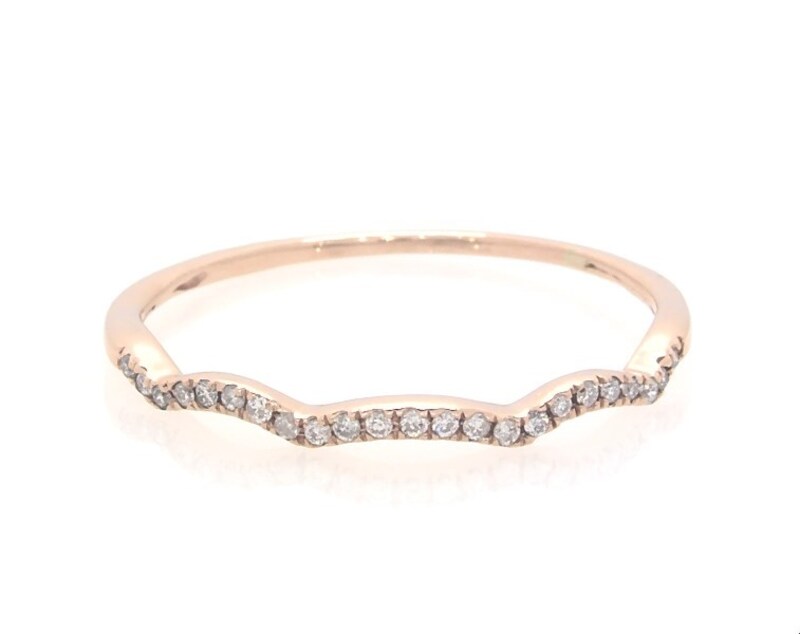 Main Image 1 of Previously Owned Diamond Wedding Band 1/15 ct tw 10K Rose Gold