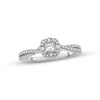 Thumbnail Image 1 of Previously Owned  Diamond Engagement Ring 1/2 ct tw Princess & Round 14K White Gold