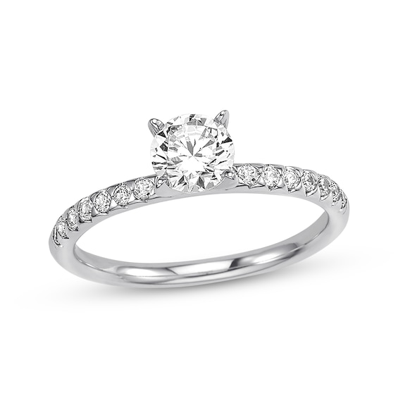 Previously Owned Diamond Engagement Ring 3/4 ct tw Round-cut 14K White Gold
