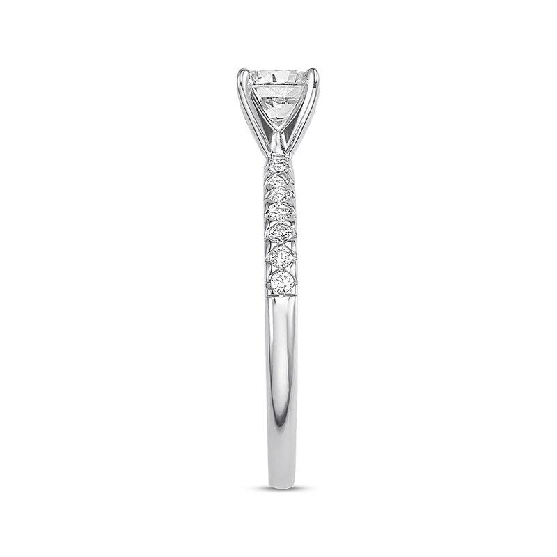 Main Image 2 of Previously Owned Diamond Engagement Ring 3/4 ct tw Round-cut 14K White Gold