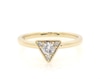 Thumbnail Image 1 of Previously Owned Multi-Diamond Triangle Engagement Ring 1/4 ct tw 14K Yellow Gold