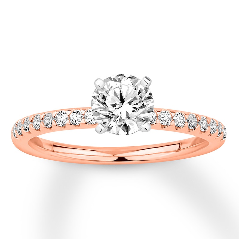 Previously Owned Diamond Engagement Ring 3/4 ct tw Round-cut 14K Rose Gold