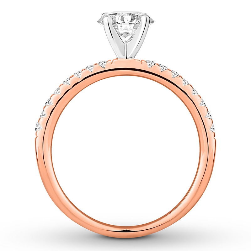 Previously Owned Diamond Engagement Ring 3/4 ct tw Round-cut 14K Rose Gold