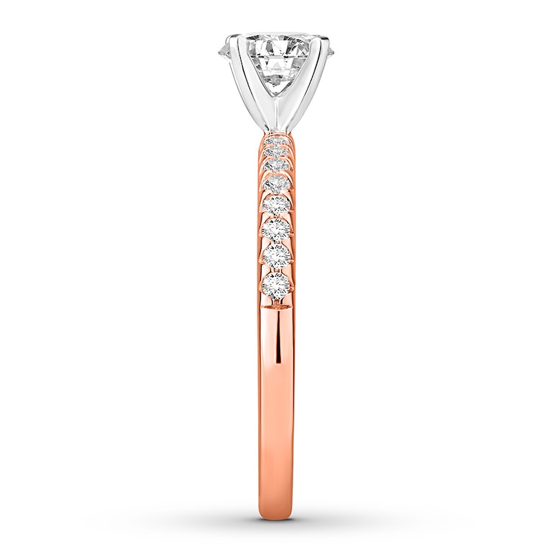 Previously Owned Diamond Engagement Ring 3/4 ct tw Round-cut 14K Rose Gold