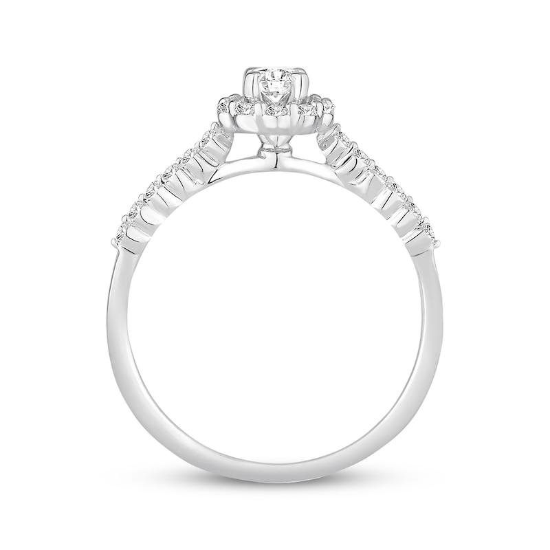Previously Owned Diamond Engagement Ring 1/3 ct tw Round-cut 10K White Gold