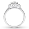 Thumbnail Image 1 of Previously Owned Diamond Engagement Ring 1-3/8 ct tw Round-cut 14K White Gold