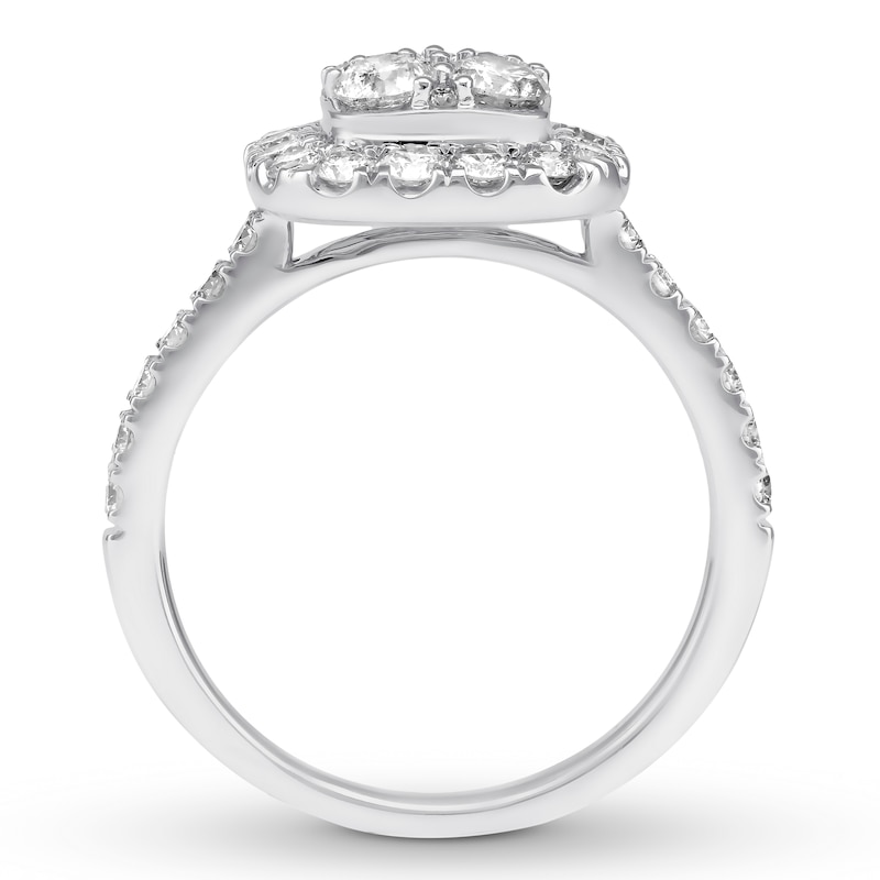 Main Image 2 of Previously Owned Diamond Engagement Ring 1-3/8 ct tw Round-cut 14K White Gold