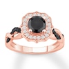 Thumbnail Image 0 of Previously Owned Black/White Diamond Ring 1-1/4 ct tw 14K Rose Gold