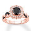 Thumbnail Image 0 of Previously Owned Black/White Diamond Ring 1-1/4 ct tw 14K Rose Gold
