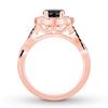 Thumbnail Image 1 of Previously Owned Black/White Diamond Ring 1-1/4 ct tw 14K Rose Gold