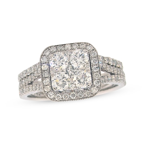 Previously Owned Multi-Diamond Bridal Set 1-5/8 ct tw Round-cut 14K Two-Tone Gold