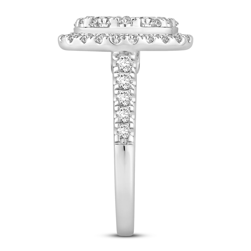 Main Image 2 of Previously Owned Diamond Engagement Ring 2-5/8 ct tw Round-cut 14K White Gold